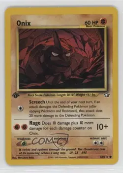 Onix 1st Ed. Pokemon Neo Genesis #69 2000 15fy - Image 1
