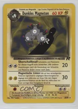 Dark Magneton German Pokemon Team Rocket #28 2000 15fy - Image 1