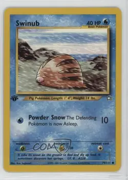 Swinub 1st Ed. Pokemon Neo Genesis #79 2000 15fy - Image 1