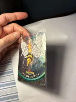 Beedrill 15 Blue Logo Holo TV Animation Edition Topps Pokemon 1999 Foil - Image 4