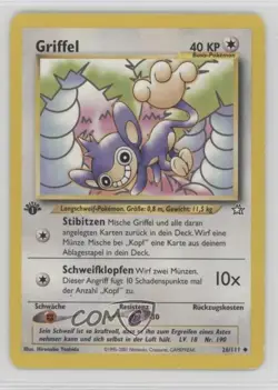 Aipom German 1st Ed. Pokemon Neo Genesis #26 2000 15fy - Image 1
