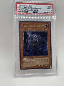 Plaguespreader Zombie PSA 9 MINT Ultimate Rare 2008 CSOC-EN031 Yugioh PURPLE - Image 4