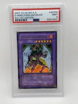 Elemental Hero Phoenix Enforcer PSA 9 MINT EOJ-AE032 Ultra Rare 1st Ed Yugioh - Image 2