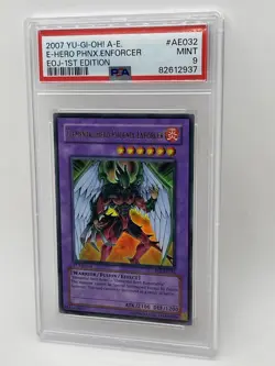 Elemental Hero Phoenix Enforcer PSA 9 MINT EOJ-AE032 Ultra Rare 1st Ed Yugioh - Image 3