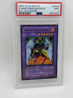 Elemental Hero Phoenix Enforcer PSA 9 MINT EOJ-AE032 Ultra Rare 1st Ed Yugioh - Image 4
