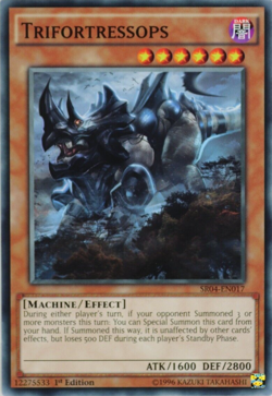 Yugioh Trifortressops SR04-EN017 Common 1st Edition - Image 1