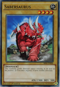 Yugioh Sabersaurus SR04-EN004 Common 1st Edition - Image 1