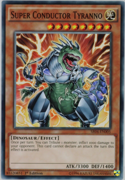 Yugioh Super Conductor Tyranno SR04-EN005 Common 1st Edition - Image 1