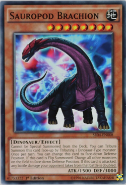 Yugioh Sauropod Brachion SR04-EN008 Common 1st Edition - Image 1