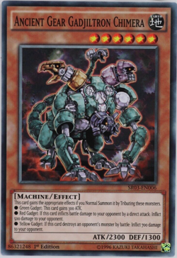 Yugioh! Ancient Gear Gadjiltron Chimera SR03-EN006 Common 1st Edition - Image 1