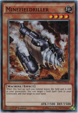 Yugioh! Minefieldriller SR03-EN014 Common 1st Edition - Image 1