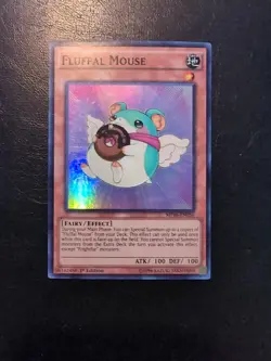 Yu-Gi-Oh! SUPER RARE CARD FLUFFAL MOUSE MP16-EN056 1ST VLP - Image 1