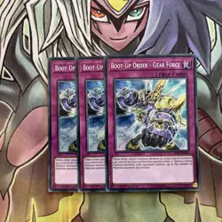 FIGA-EN004 x3 Boot-Up Order - Gear Force Secret Rare Excellent Condition Yugioh - Image 1