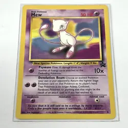 Vintage Pokemon Card Mew Promo 8 Black Star Promo WOTC Light Played Pokemon TCG - Image 1
