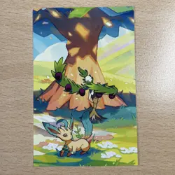 Pokemon TCG: Vibrant Paldea Arboliva & Leafeon 1 Sticker Sheet, 1 art card - Image 1