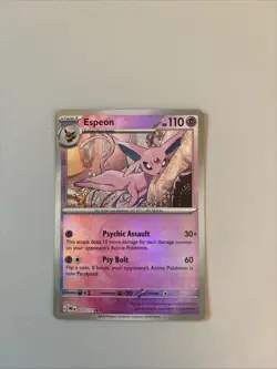 Pokemon Espeon TCG Reverse Holo Prismatic Card 33/131 Masterball Evolutions - Image 1