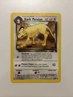 Pokemon Dark Persian TCG Unlimited Uncommon Card 42/82 WOTC LP - Image 1