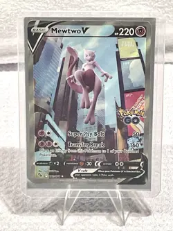 Mewtwo V 072/078 Pokemon Go Sword & Shield Alternate Holo Rare Card **READ** - Image 1
