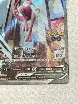 Mewtwo V 072/078 Pokemon Go Sword & Shield Alternate Holo Rare Card **READ** - Image 3