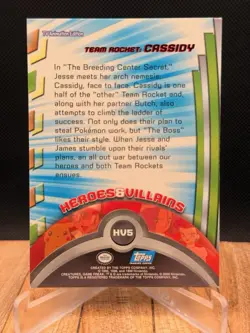 Team Rocket's Cassidy Heroes & Villains TV Animation #HV5 Topps Pokemon Card - Image 2