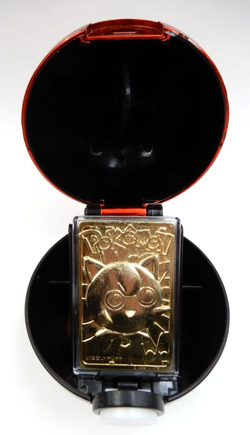 1999 BURGER KING POKEMON 23K GOLD PLATED JIGGLYPUFF TRADING CARD POKEBALL - Image 3
