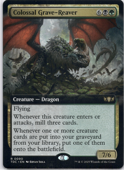 Colossal Grave-Reaver (Extended Art) [Tarkir Dragonstorm] (TDC) [MTG] Magic 090 - Image 1