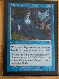 Mtg: Saprazzan Heir: Mercadian Masques: Foil: Lightly Played (Excellent) - Image 1