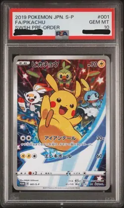 PSA10 Pikachu 001/S-P Promo Pokemon Card Japanese 7 Eleven SWSH GEM MINT 2019 - Image 1