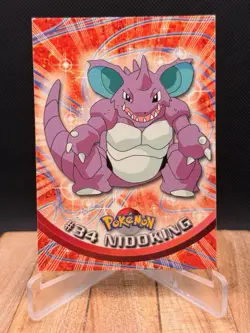 1999 Topps Pokemon TV Animation Edition - #34 Nidoking - Green Logo - Image 1