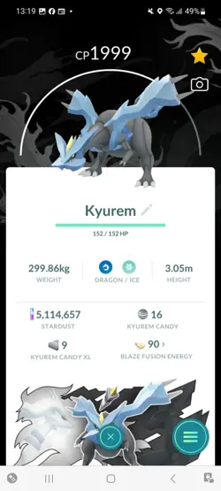 Pokemon Go Legendary Kyurem ( Normal )( Background) - Image 1