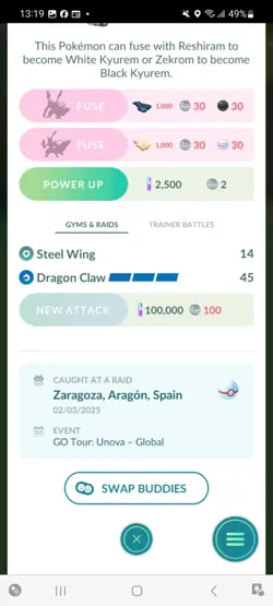 Pokemon Go Legendary Kyurem ( Normal )( Background) - Image 2