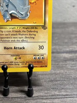 Rhyhorn 61/64 Jungle Regular Common-Vintage-Pokemon TCG-Fast Shipping-LP/NM!! - Image 5