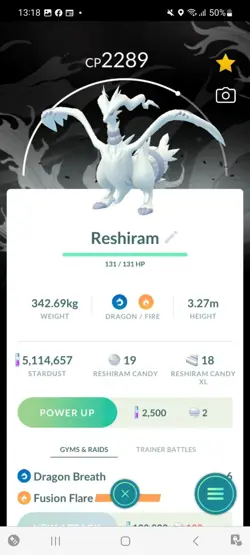 Pokemon Go Legendary Reshiram ( Normal )( Background) - Image 1