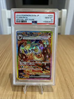 Flareon ex 202/187 Terastal Festival SAR Pokemon TCG Japanese Psa 10 - Image 1