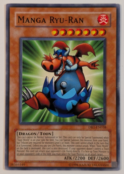 Yugioh TCG -1x Manga Ryu Ran - DB1-EN038 - Unlimited Edition - NM/LP Common 2004 - Image 1