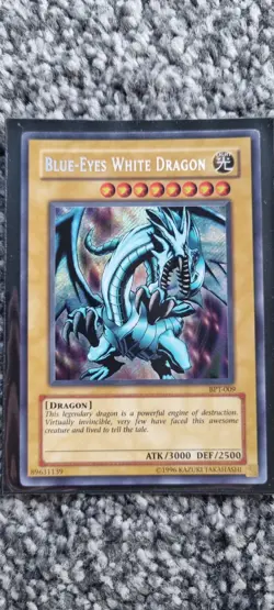 Blue-Eyes White Dragon - Yugioh TCC - Secret Rare - LP - Free UK P&P - Image 2