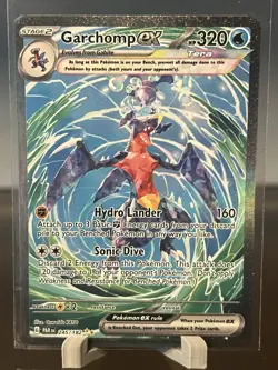 Pokemon Card Garchomp ex 320 HP Rare Holofoil Promo Tera - Image 1