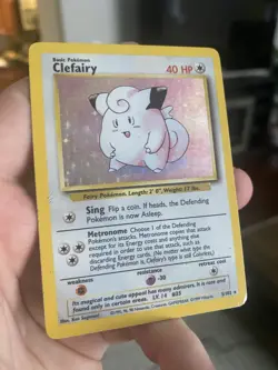 Clefairy 5/102 - 1999 Base Set Unlimited Pokemon Card WOTC Vintage Holo Rare HP - Image 3