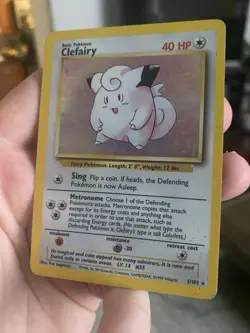 Clefairy 5/102 - 1999 Base Set Unlimited Pokemon Card WOTC Vintage Holo Rare HP - Image 4