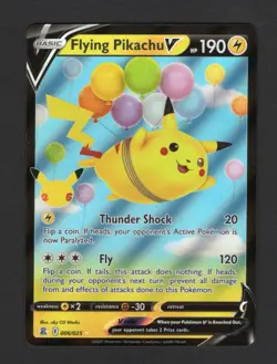 Flying Pikachu V 006/025 - Celebrations - Holo Ultra Rare Pokemon Card NM/M - Image 1