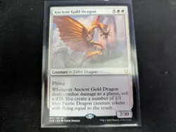 MTG Magic the Gathering Ancient Gold Dragon CLB! - Image 1