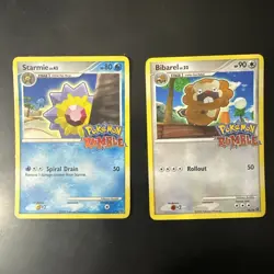 Pokemon 2009 RUMBLE Card Lot of 2,Starmie and Bibarel - Image 1