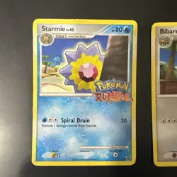 Pokemon 2009 RUMBLE Card Lot of 2,Starmie and Bibarel - Image 2
