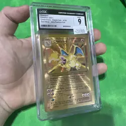 2021 Pokemon Celebrations Charizard Gold Metal Card 4/102 CGC GRADED 9 Mint - Image 2