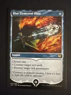 1x Blue Elemental Blast (002) Signature Spellbook LP MTG Magic x1 MKE - Image 1