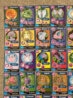 1999 Pokemon Burger King PokeTrivia Kids Meal 88 Unperforated Cards - Image 2