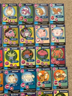 1999 Pokemon Burger King PokeTrivia Kids Meal 88 Unperforated Cards - Image 3