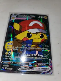 Pokemon Satoshi Pikachu Cosplay Card Mint - Image 1