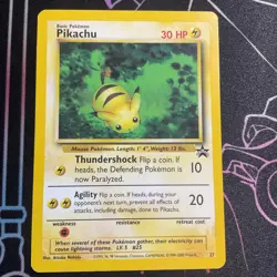 Pokemon Card Pikachu Black Star Promo 27 LP - Image 1