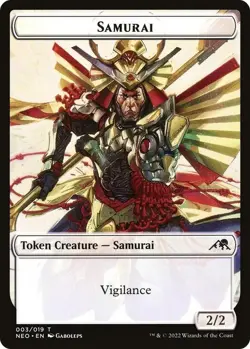 Goblin Shaman / Samurai | FOIL | MTG Double-sided Token | NEO #008/003 | M/NM - Image 2